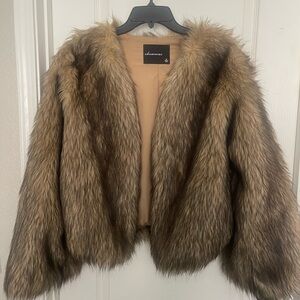Olivaceous Tan Faux Fur Teddy Jacket